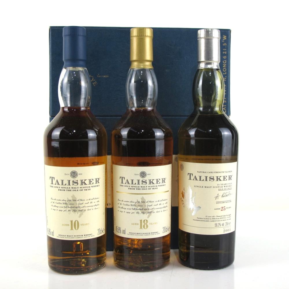Talisker Gift Pack 3 x 20cl / Including 25 Year Old 2004 Release