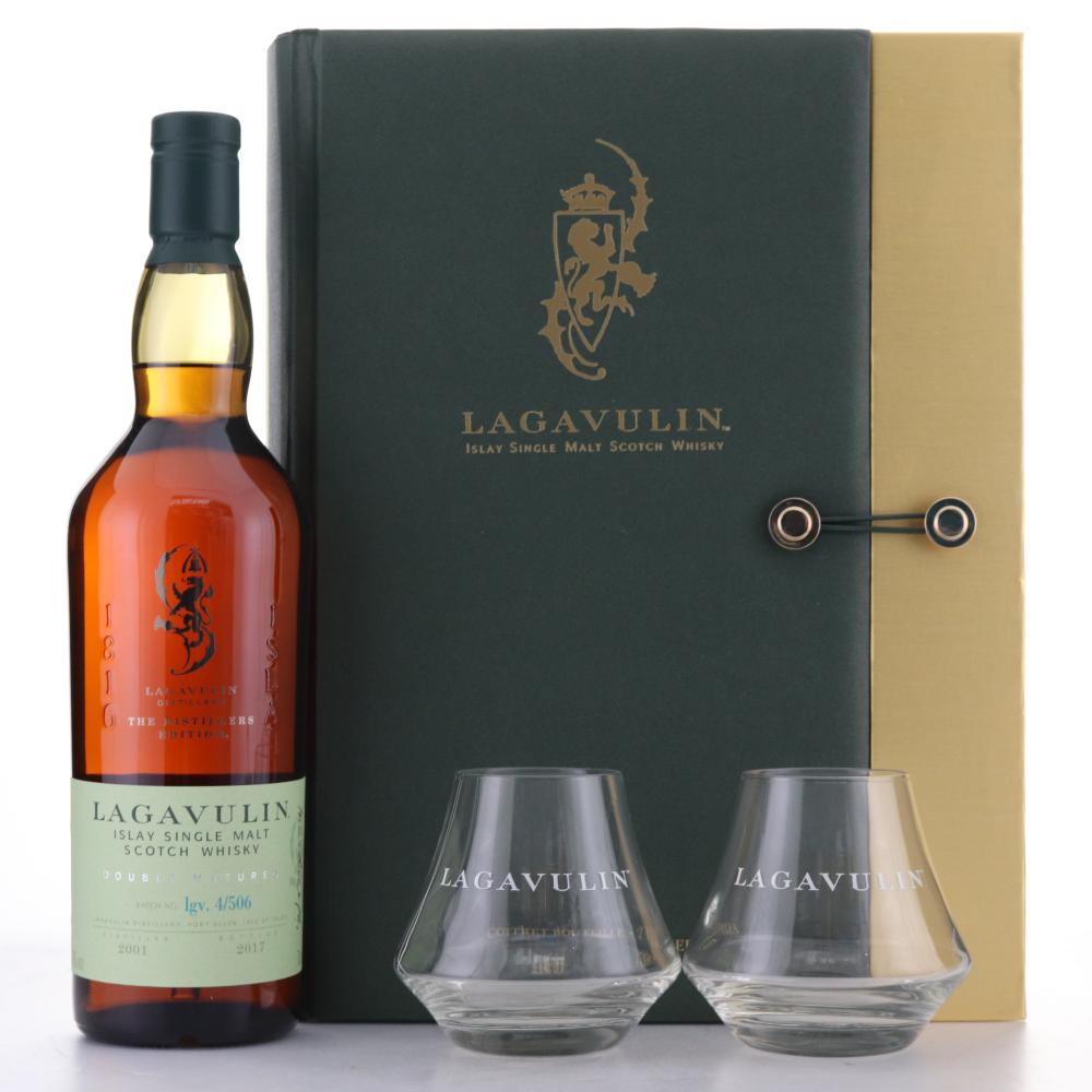 Lagavulin 2001 Distillers Edition 2017 Gift Set / Including 2 Tumblers