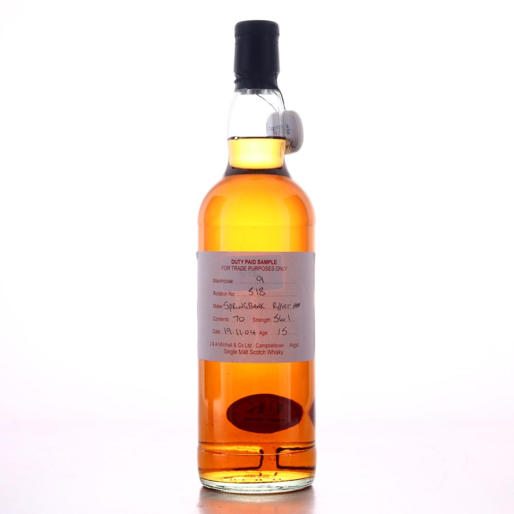 Springbank 2004 Duty Paid Sample 15 Year Old / Refill Port Hogshead