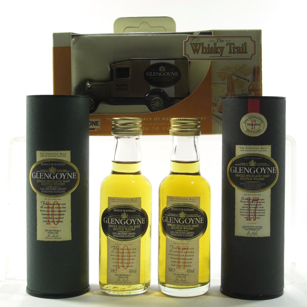 Glengoyne 10 & 17 Year Old Miniature 2 x 5cl / with Days Gone Van