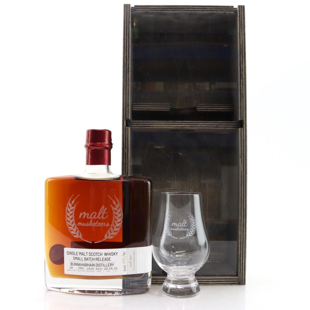 Bunnahabhain 1991 Malt Musketeers 26 Year Old 35cl / Including Glass