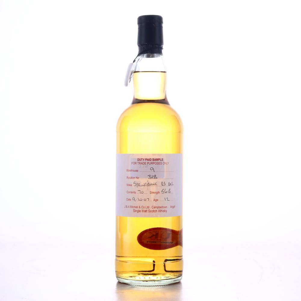 Springbank 2007 Duty Paid Sample 12 Year Old / Refill Bourbon Barrel