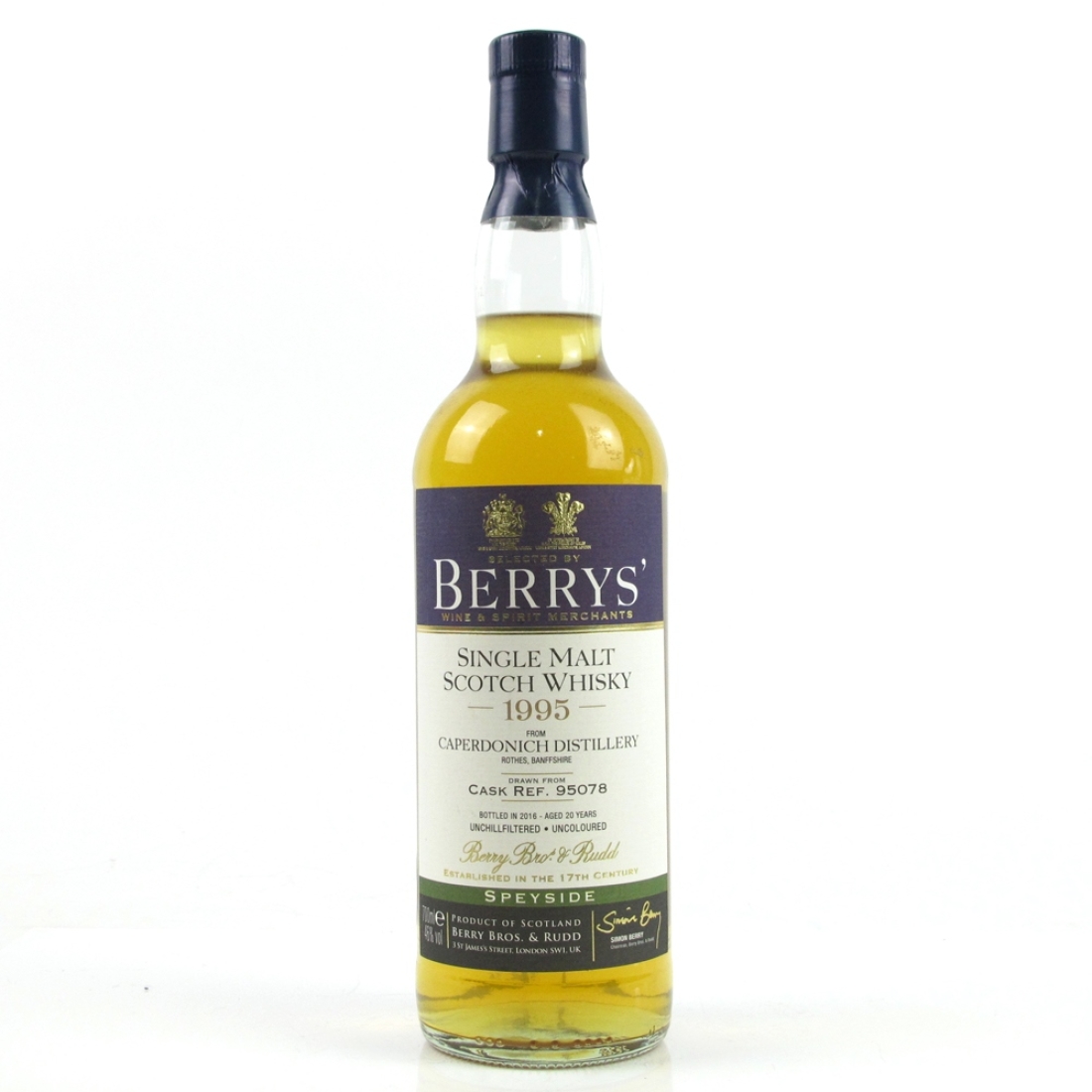 Caperdonich 1995 Berry Brothers & Rudd 20 Year Old 