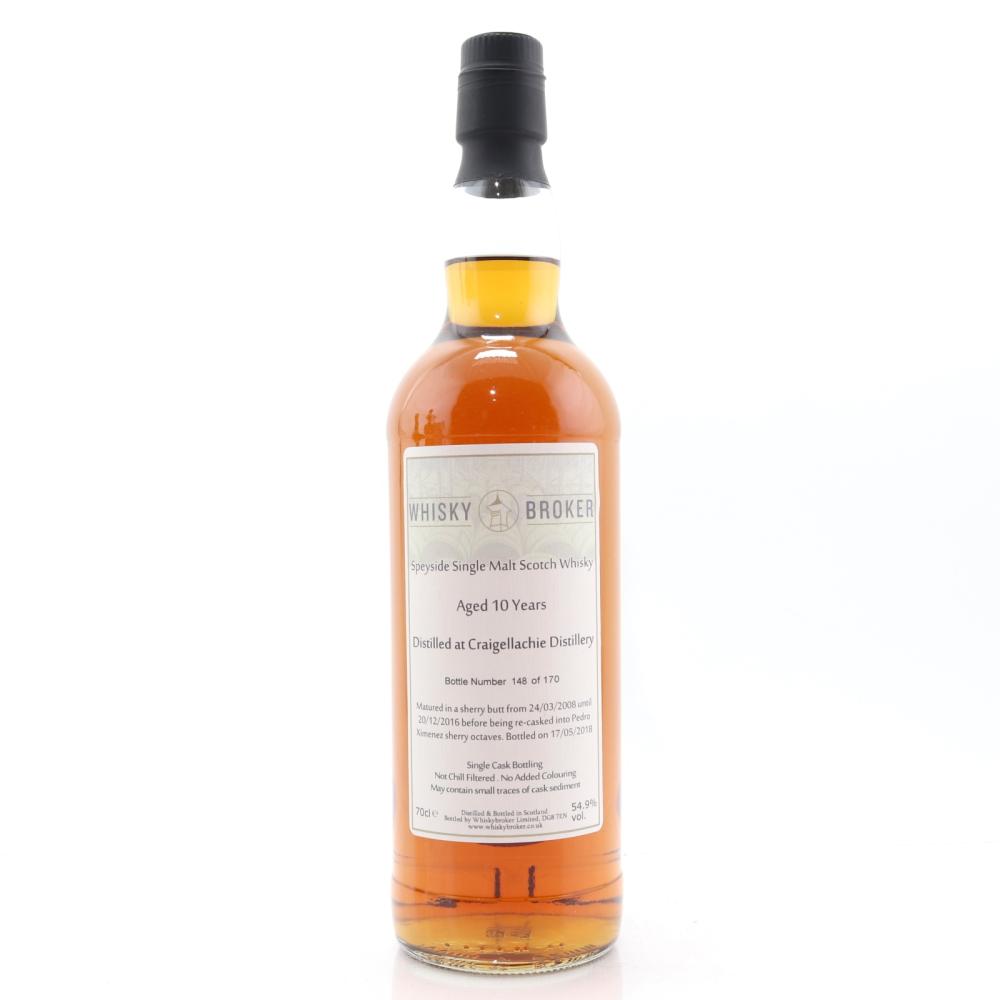 Craigellachie 2008 Whisky Broker 10 Year Old