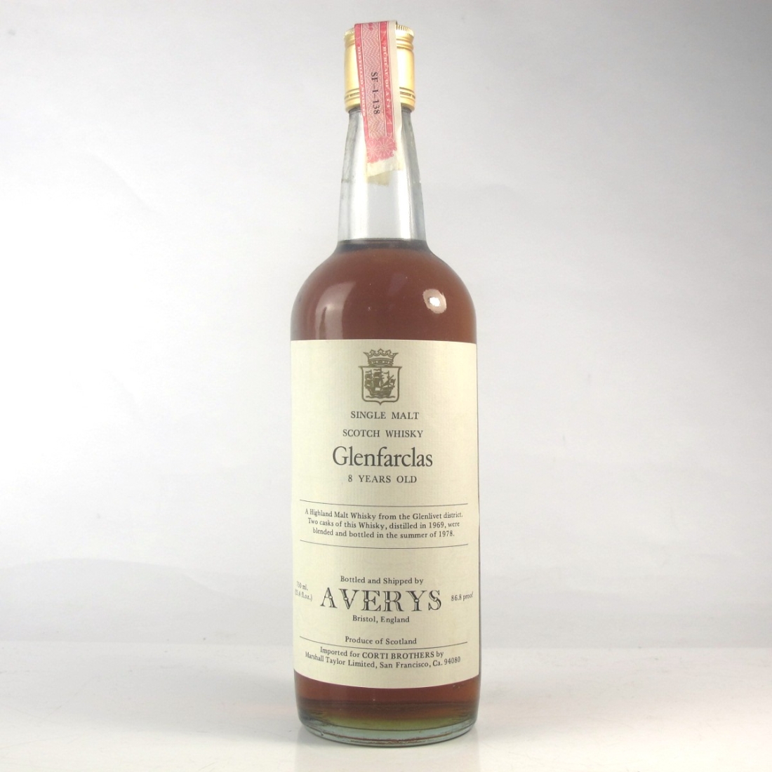 Glenfarclas 1969 Averys 8 Year Old / Corti Brothers