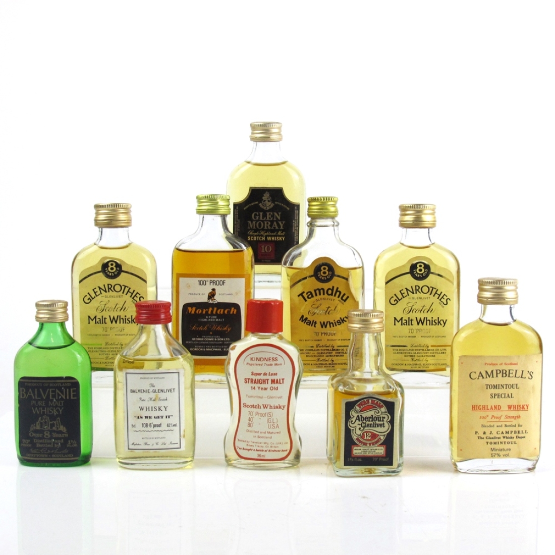 Speyside Miniature 1970/80s Selection 10 x 5cl