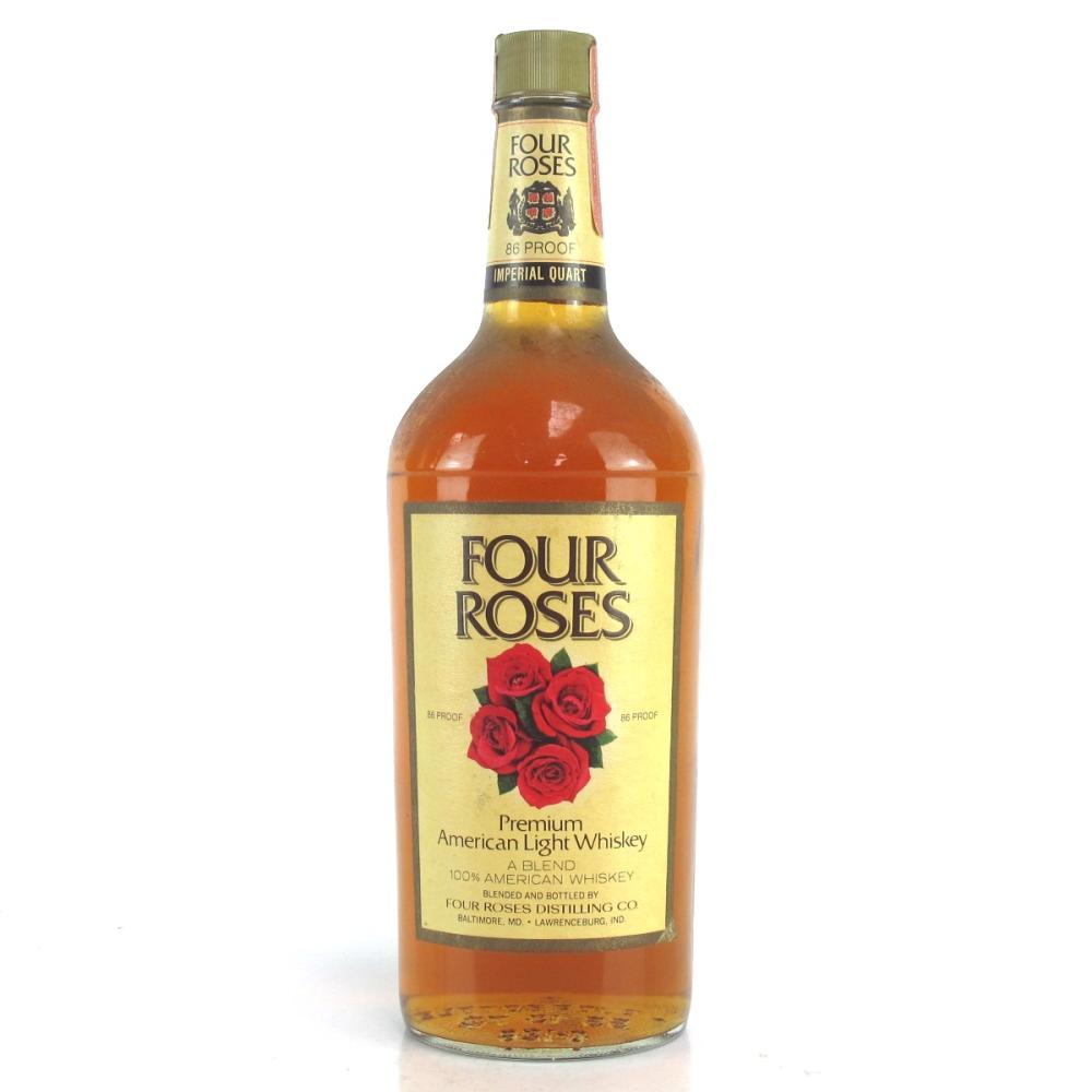 Four Roses Premium American Light Whiskey 1 Quart 1970s