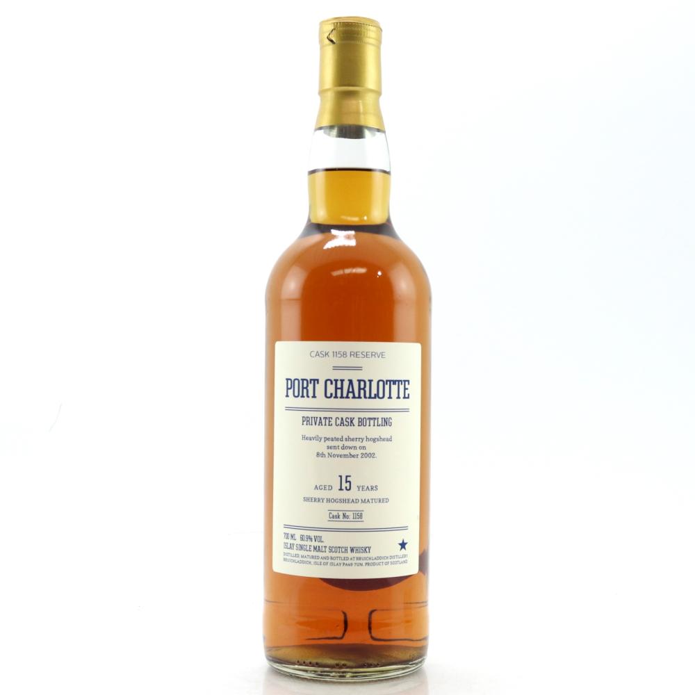 Port Charlotte 2002 Private Cask Bottling / 15 Years Old / Cask #1158