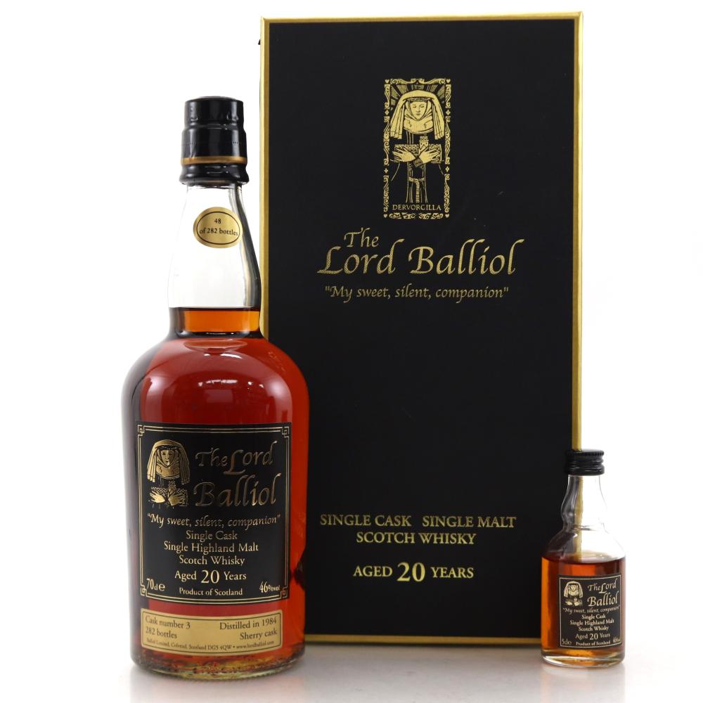 The Lord Balliol 1984 Sherry Cask 20 Year Old Single Malt #3 / with Miniature 5cl