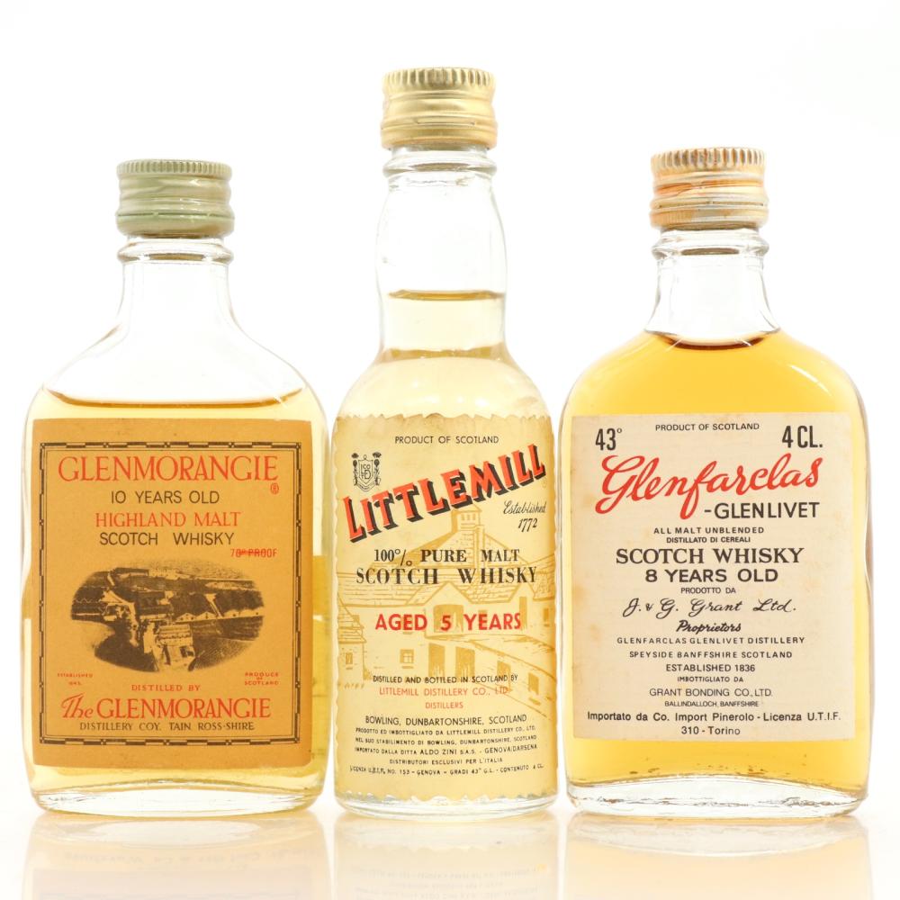 Single Malt Miniature Selection x 3 / including Glenmorangie German Import 1970s