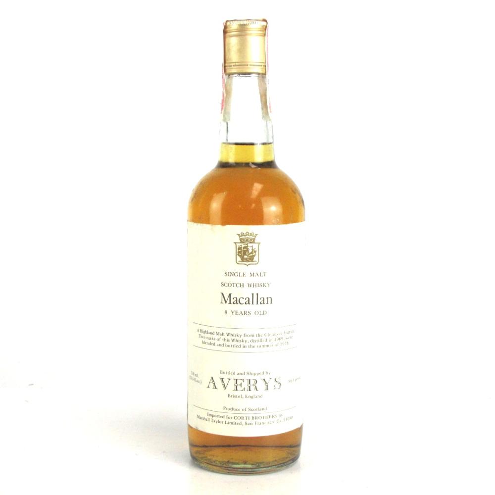Macallan 1969 Averys for Corti 8 Year Old / US Import