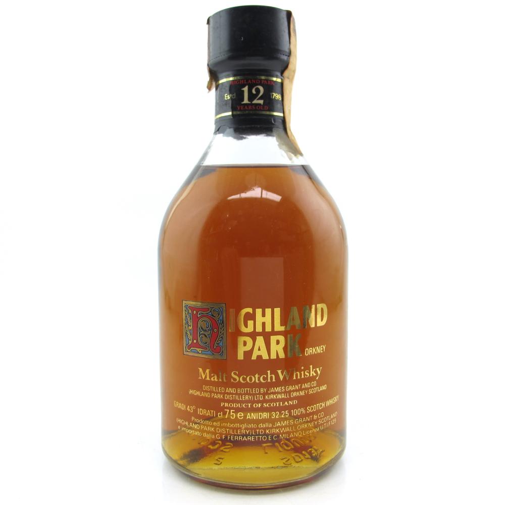 Highland Park 12 Year Old Screen Print Label 1980s
