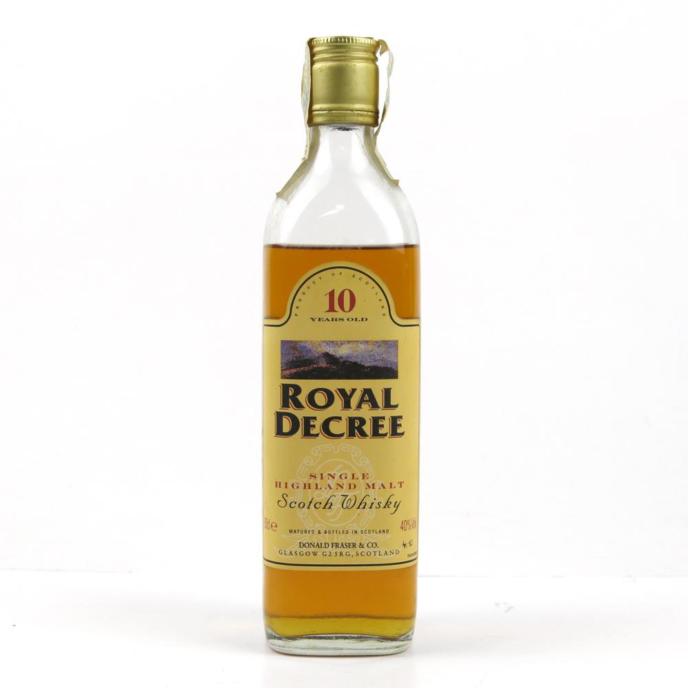Royal Decree 10 Year Old Single Highland Malt Scotch Whisky 50cl
