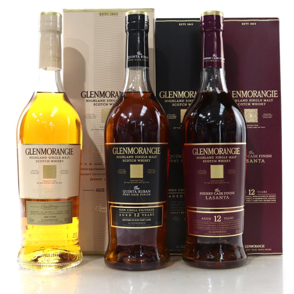Glenmorangie 12 Year Old Selection 3 x 70cl / Lasanta, Quinta Ruban, Nectar d'Or