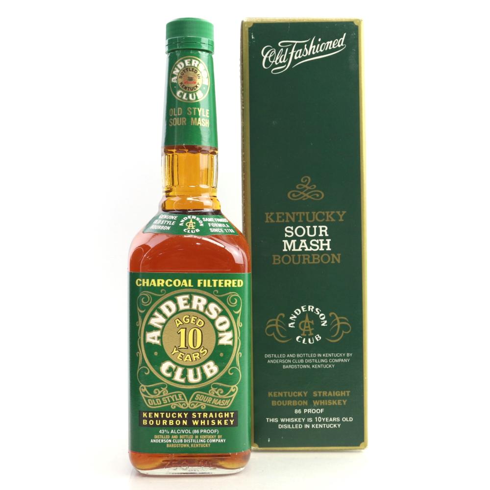 Anderson Club 10 Year Old Kentucky Straight Bourbon 1990s