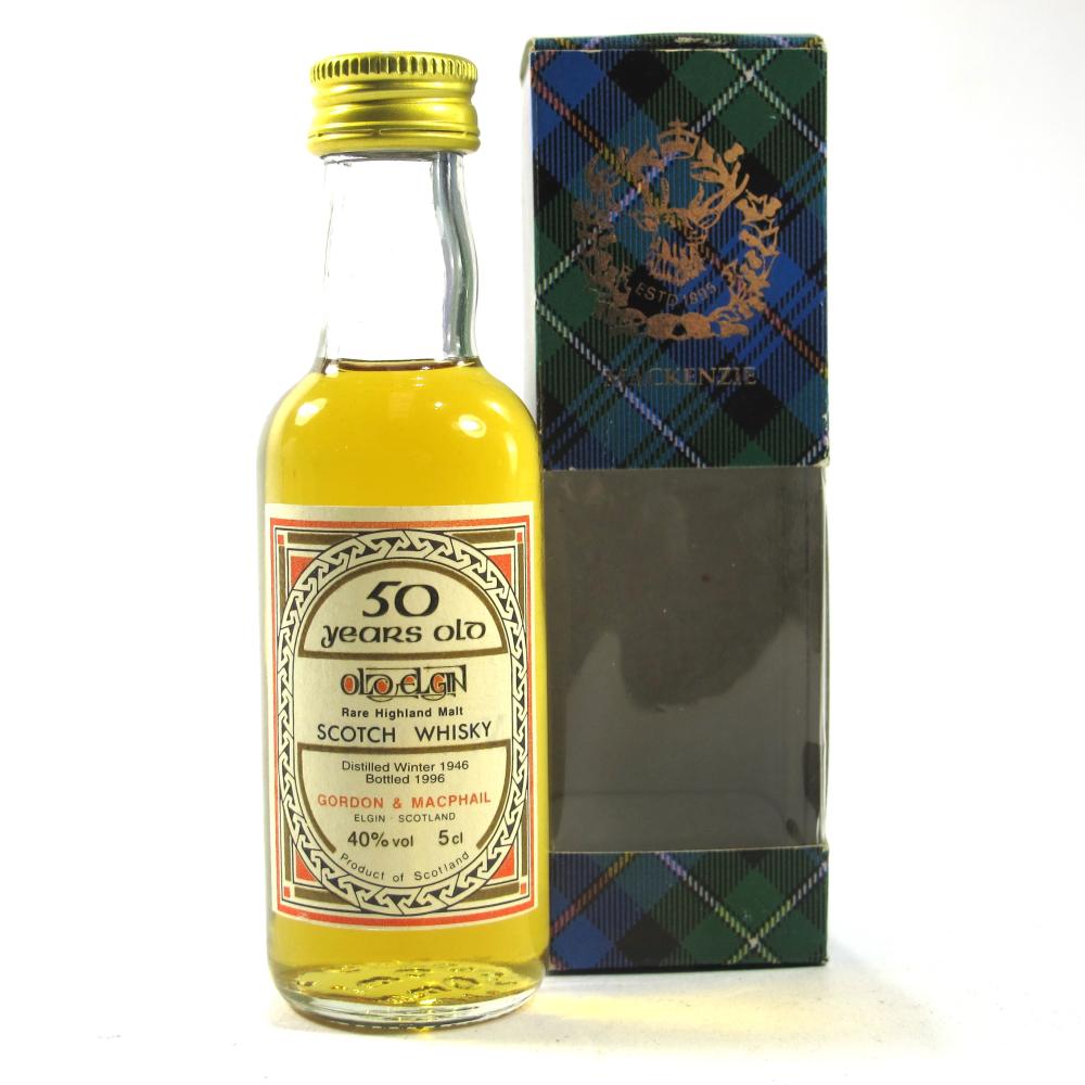 Old Elgin 1946 Gordon and MacPhail 50 Year Old Miniature 5cl