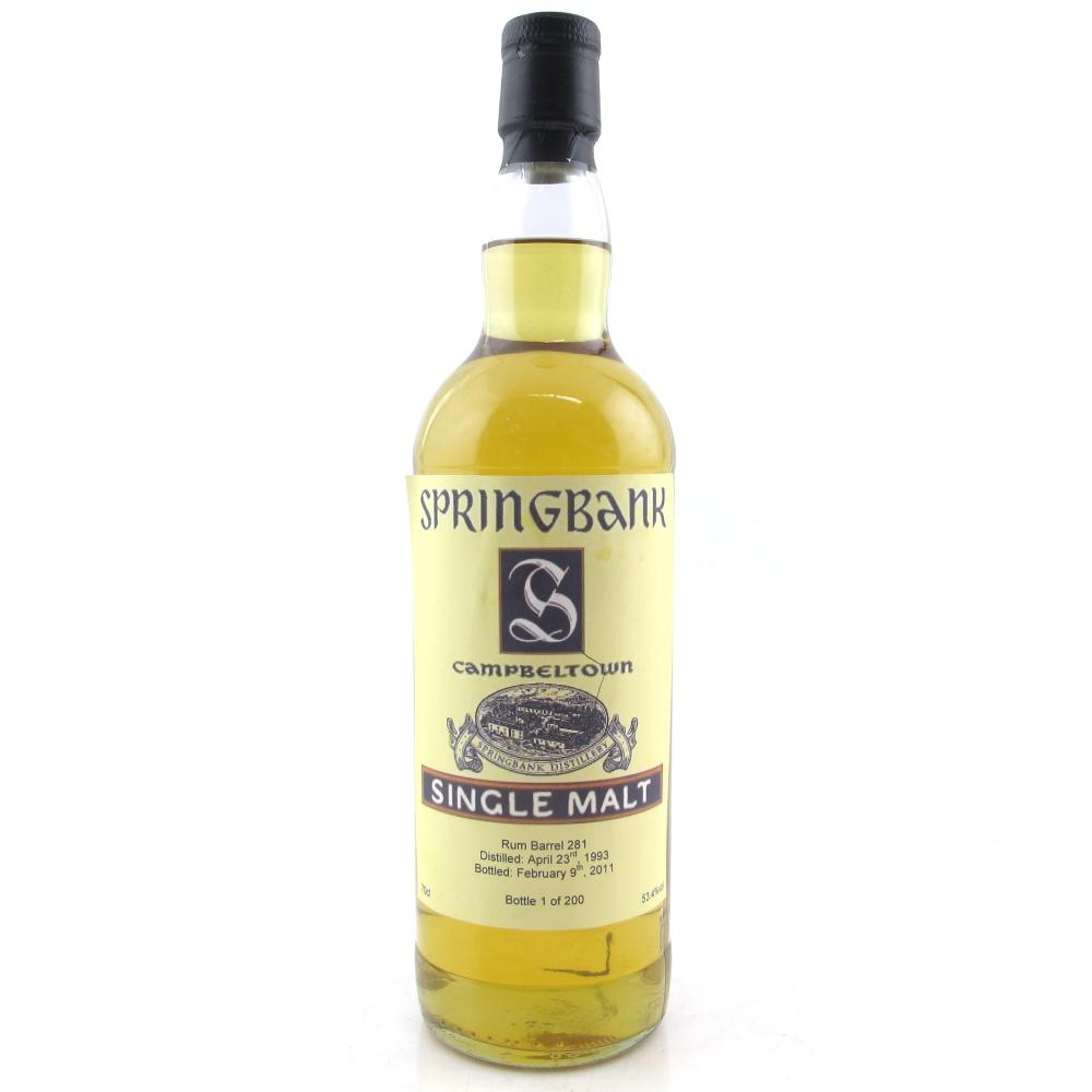 Springbank 1993 Single Rum Barrel #281