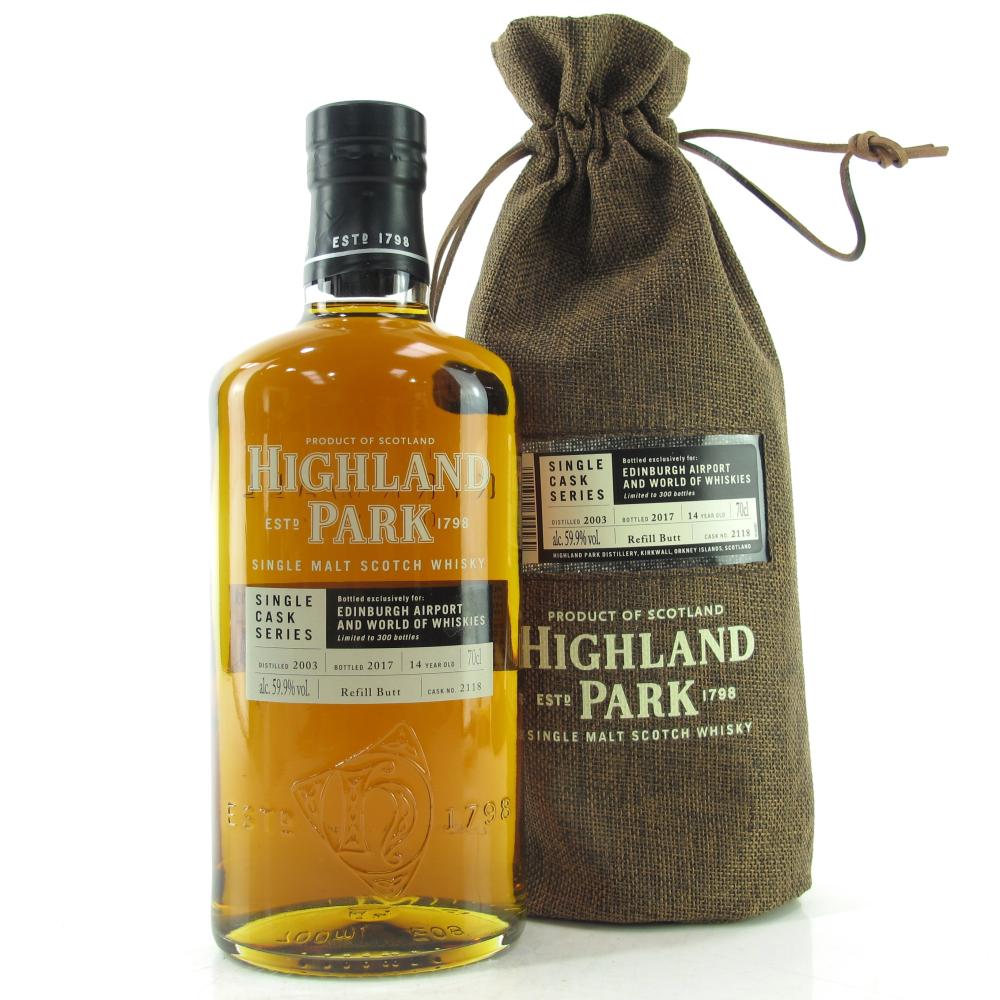 Highland Park 2003 Single Cask 14 Year Old #2118 / Edinburgh Airport Exclusive