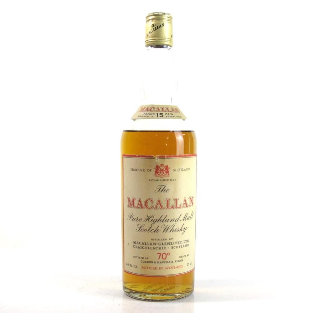 Macallan 15 Year Old 70 Proof 1970s / Low Fill 
