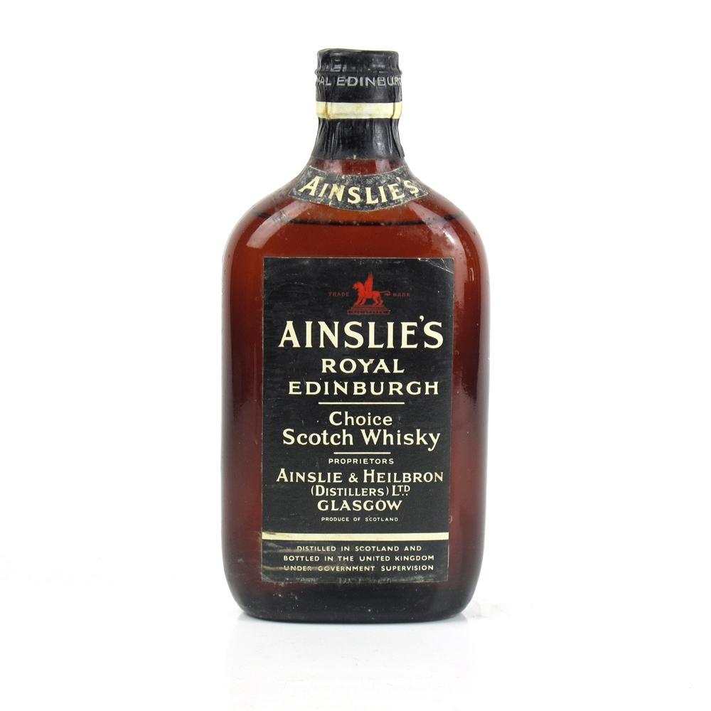 Ainslie's Royal Edinburgh 1960s Half Bottle