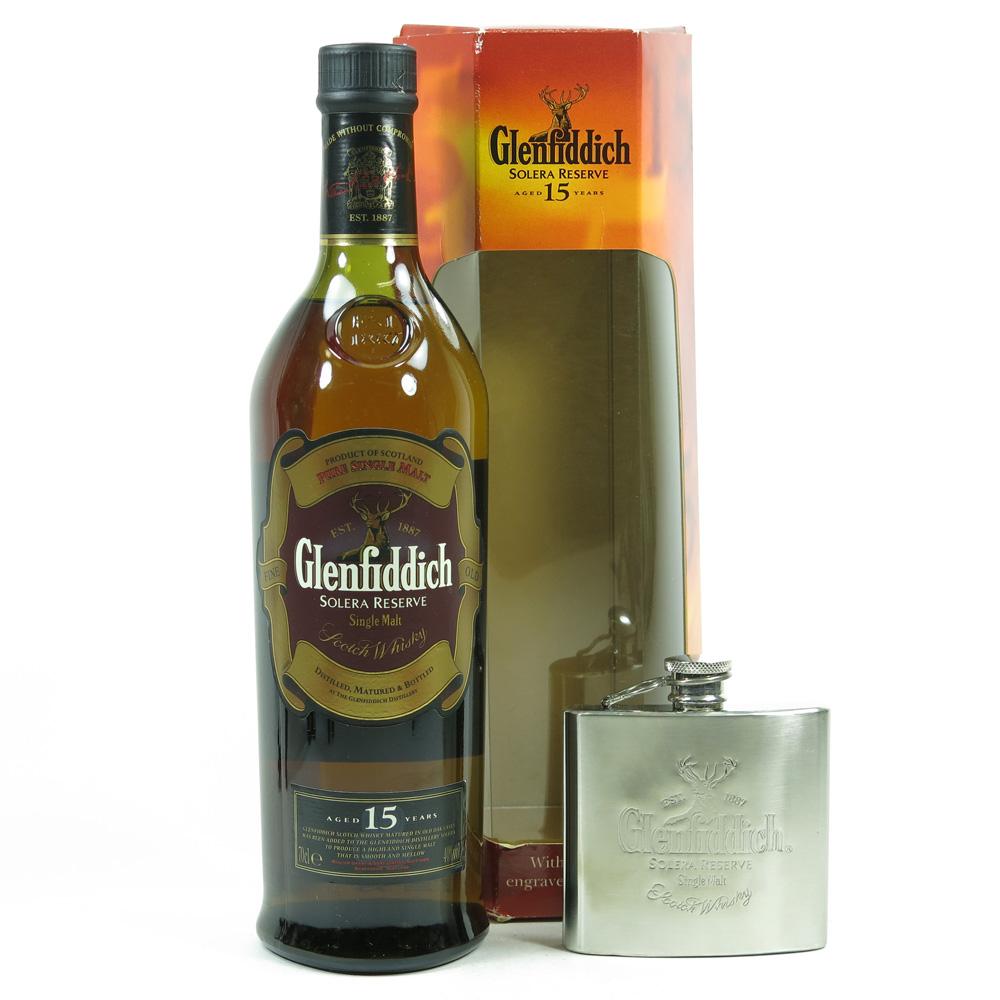 Glenfiddich 15 Year Old Solera Reserve and Flask