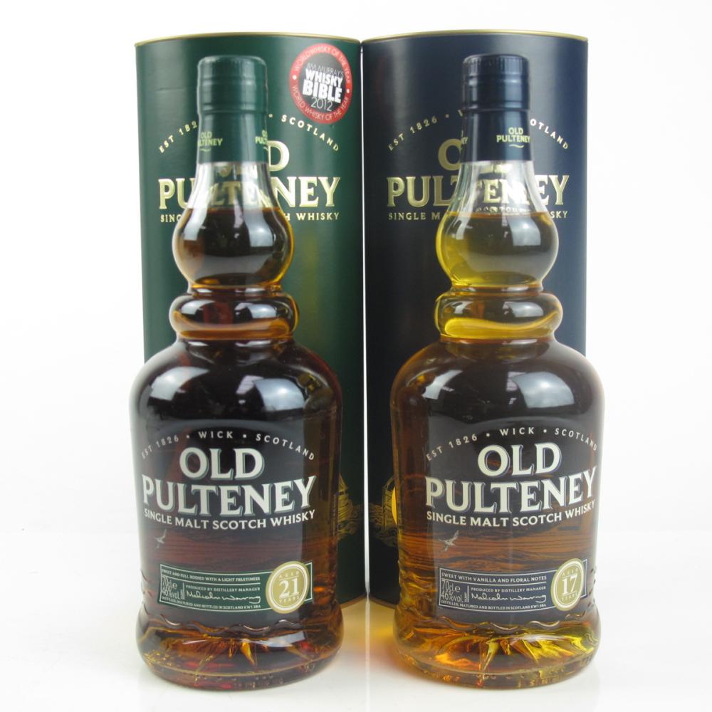 Old Pulteney 17 Year Old and 21 Year Old 2 x 70cl