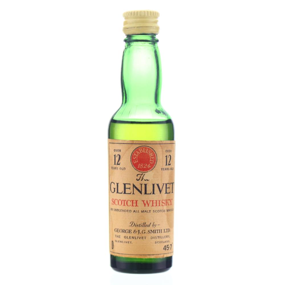 Glenlivet 12 Year Old Miniature 1970s / French Import