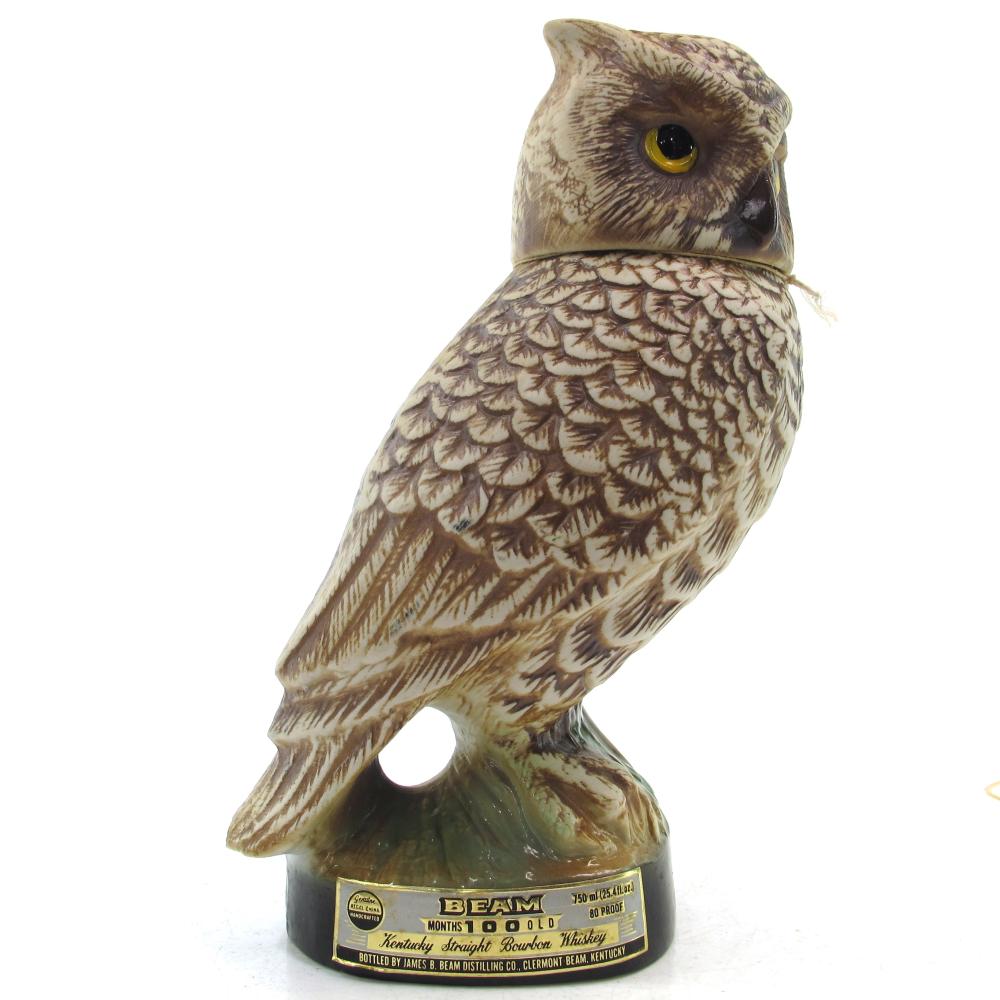 Jim Beam 100 Months Old Screech Owl Decanter 1970s
