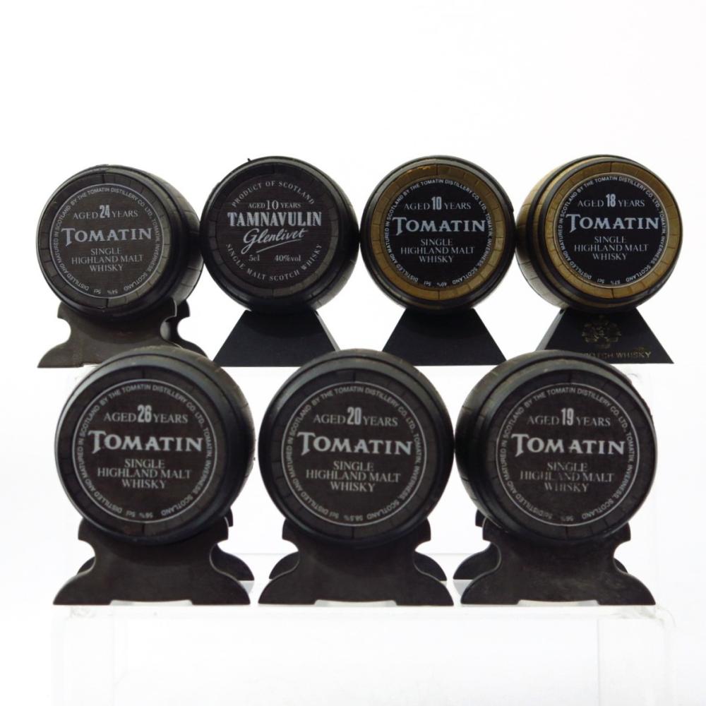 Tomatin & Tamnavulin Whisky Barrel Miniatures 7 x 5cl
