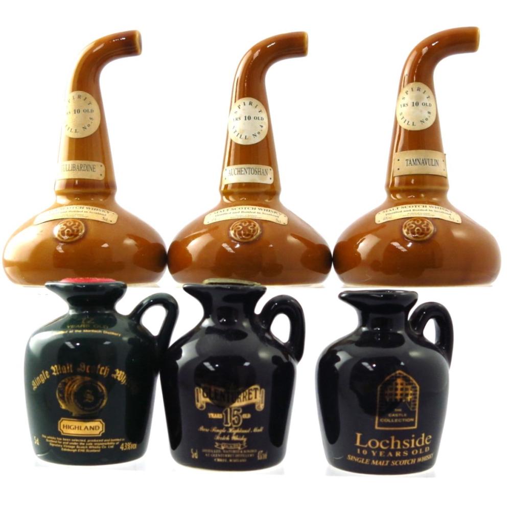 Cermaic Miniature Decanters 6 x 5cl
