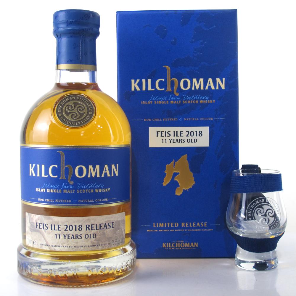 Kilchoman 2007 Bourbon Barrel 11 Year Old with Programme & Glass / Feis Ile 2018