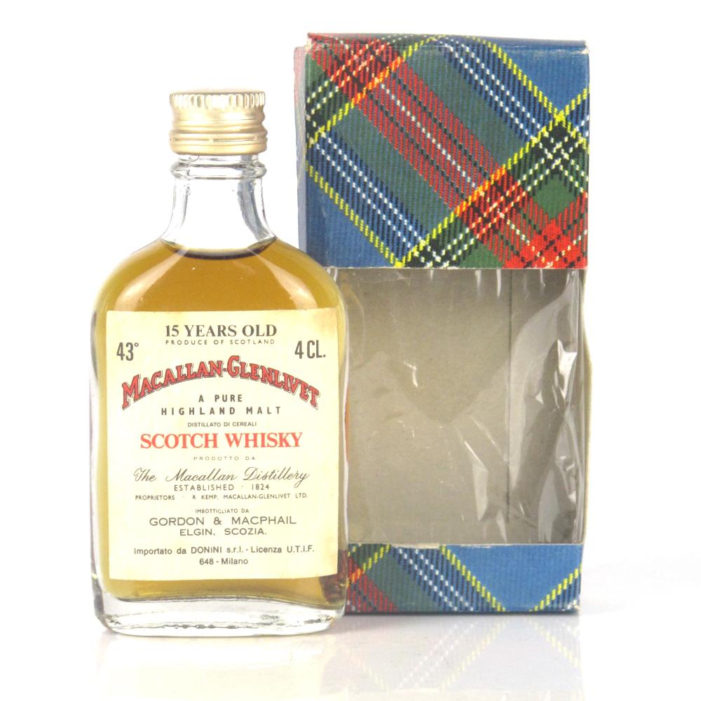 Macallan 15 Year Old Gordon and MacPhail 1970s Miniature 4cl / Donini Import