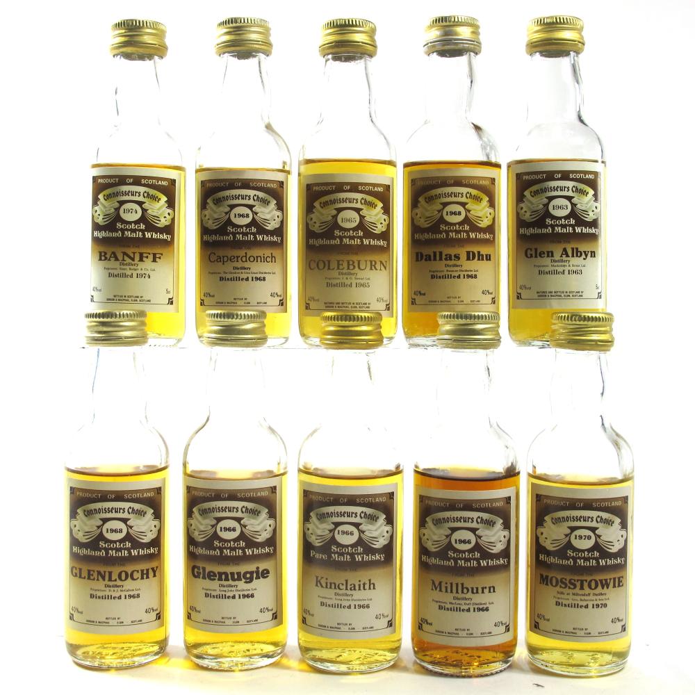 Gordon and MacPhail Closed Distillery Miniatures x 10 / Including Kinclaith 1966