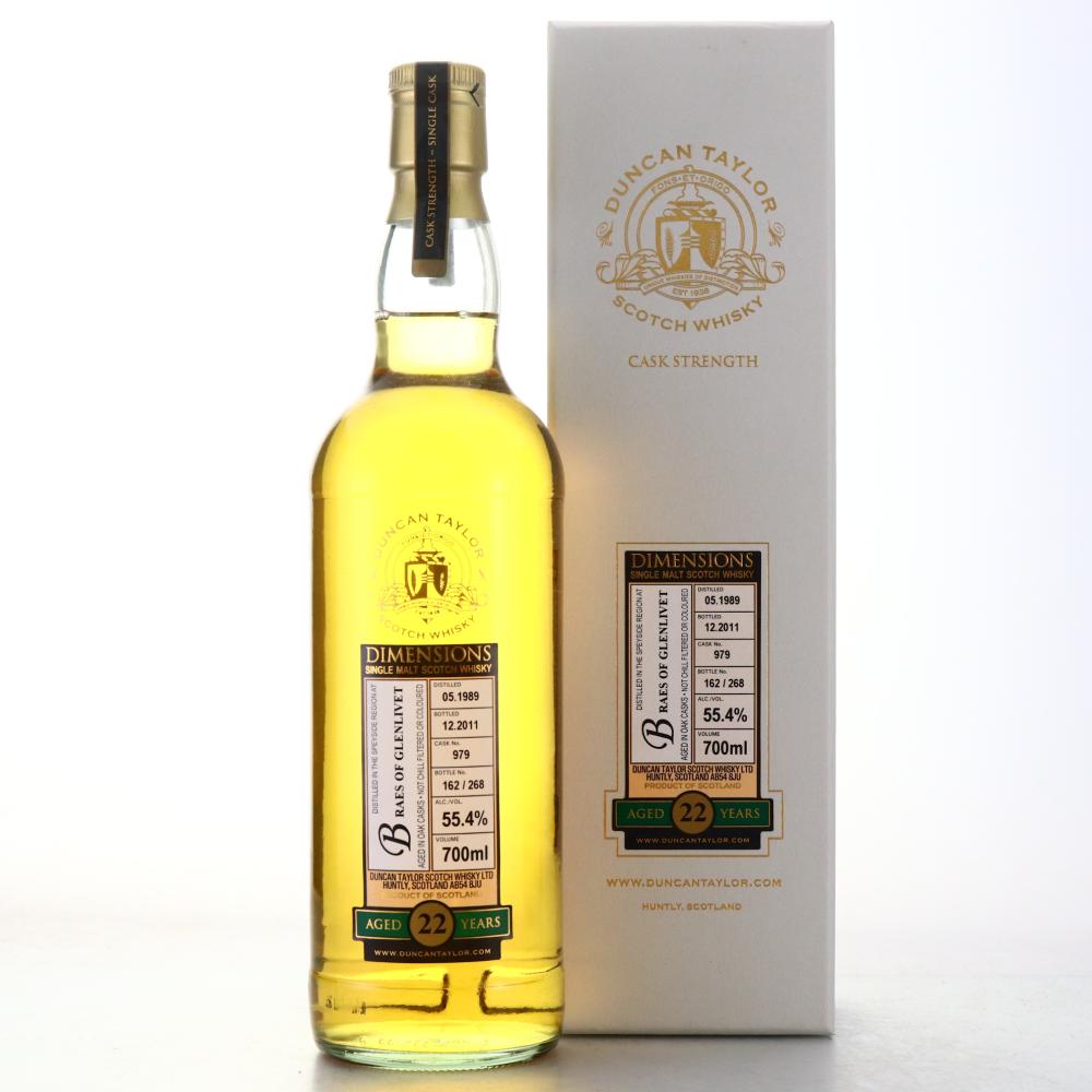 Braes of Glenlivet 1989 Duncan Taylor 22 Year Old Dimensions