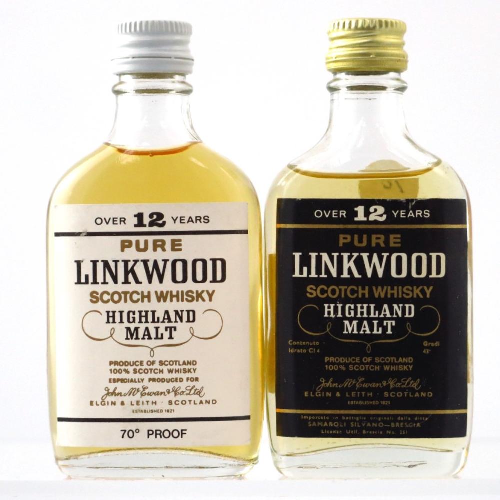 Linkwood 12 Year Old 1970s 2 x Miniature