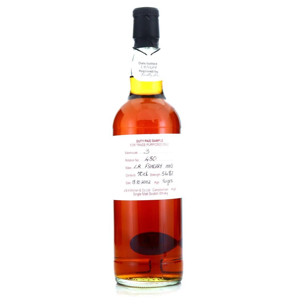 Longrow 2002 Duty Paid Sample 16 Year Old / Fresh Sherry Hogshead
