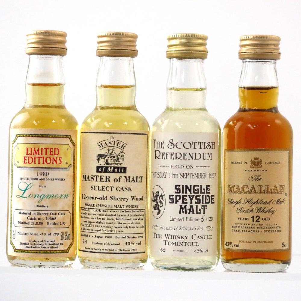 Speyside Single Malts Miniatures 4 x 5cl / including Macallan 12 Year Old