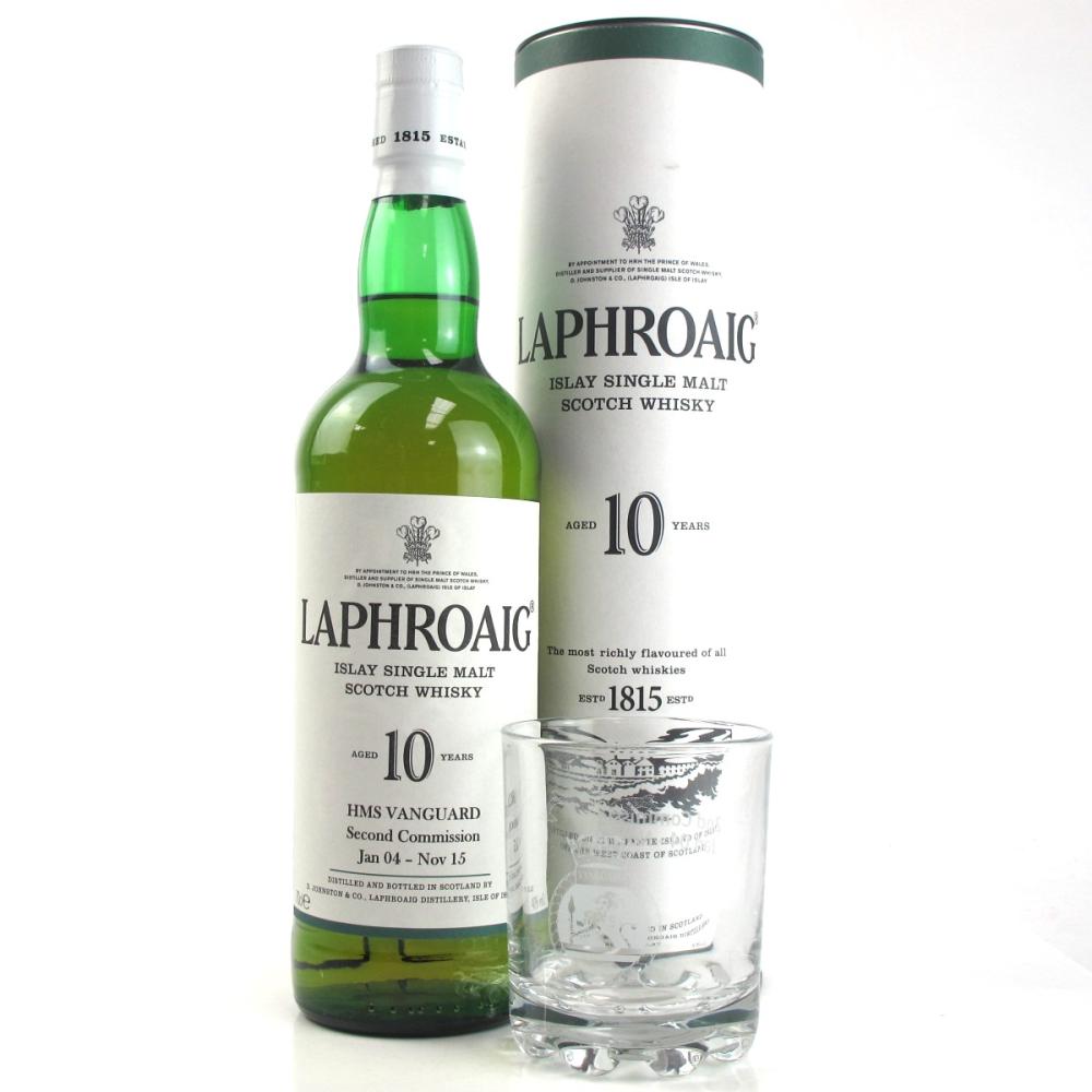 Laphroaig 10 Year Old / HMS Vanguard Including Glass