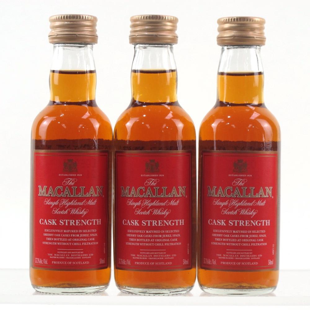 Macallan Cask Strength Miniature 5cl / US Import x 3