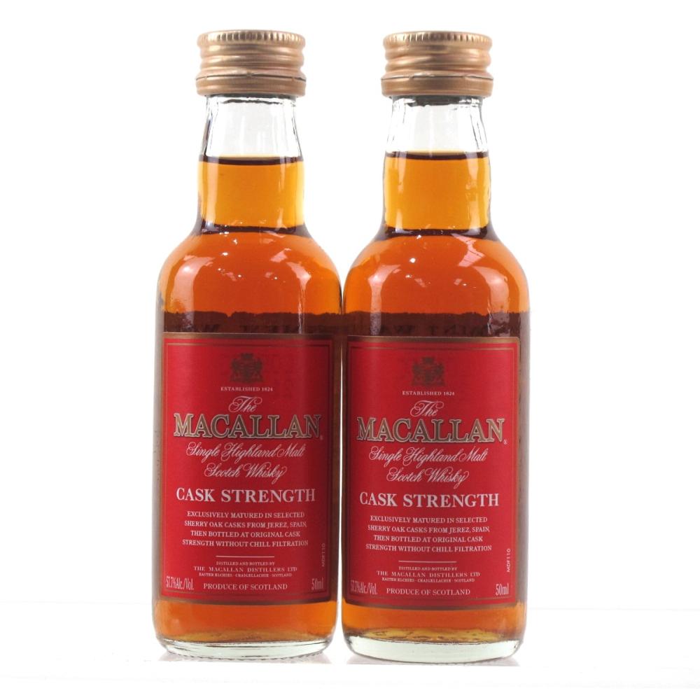 Macallan Cask Strength Miniature 5cl / US Import x 2