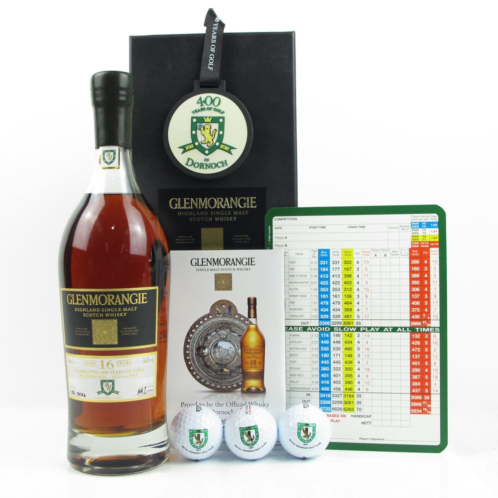 Glenmorangie Single Cask 16 Year Old / 400 Years of Golf in Dornoch / Including Scorecard, Booklet, Tag and 3 x Golf Balls
