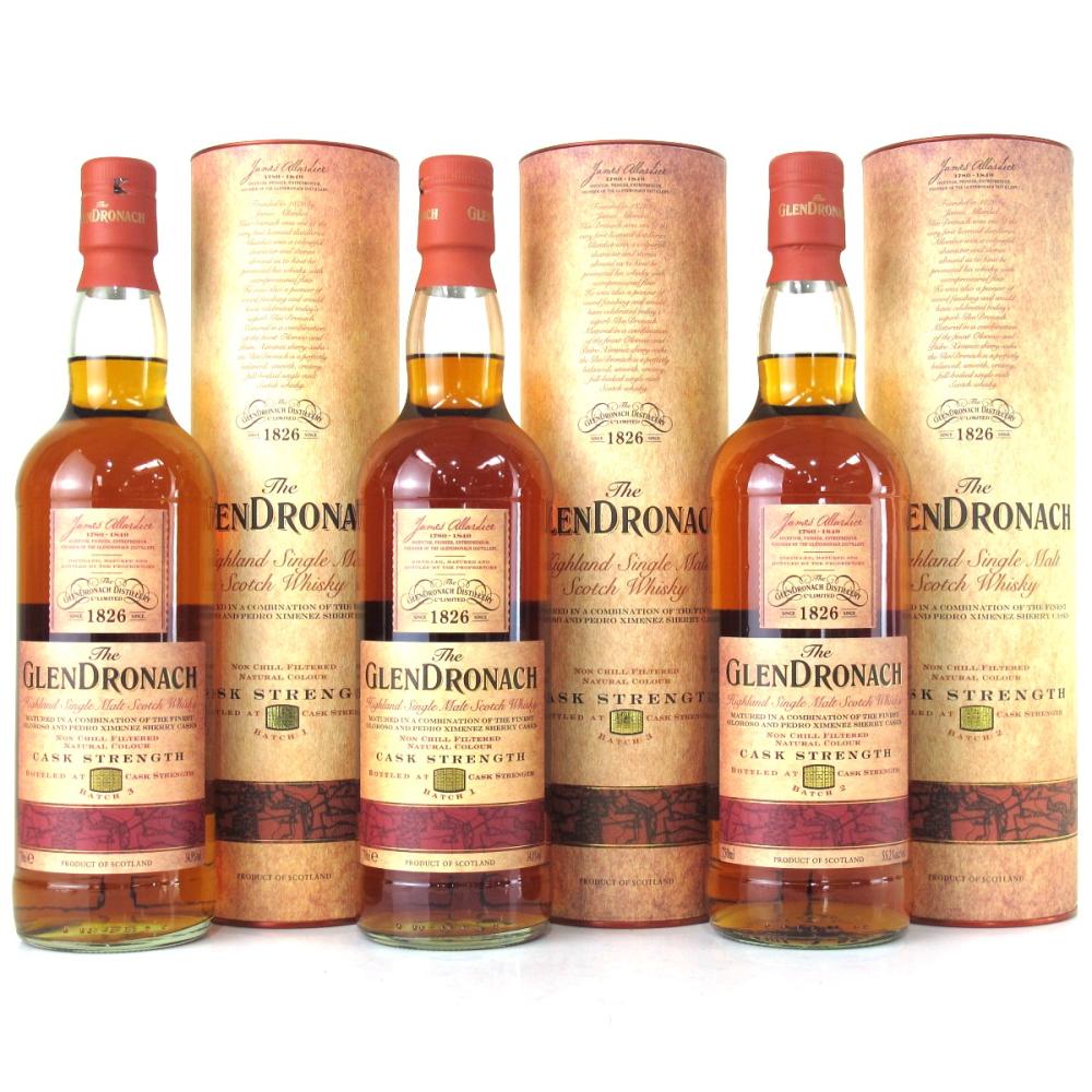 Glendronach Cask Strength Batch #1, #2 and #3