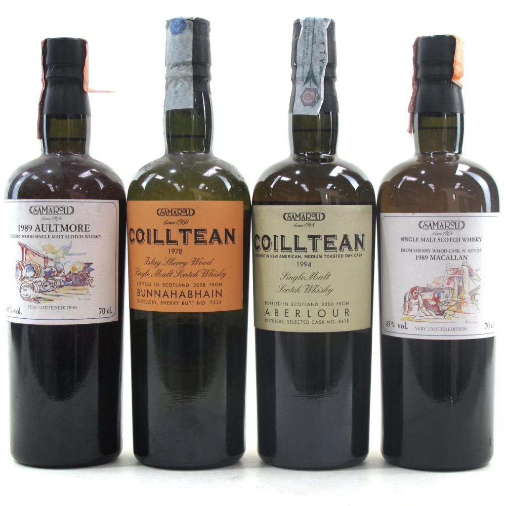 Samaroli Single Cask Selection 4 x 70cl / Including Macallan 1989 #8275 