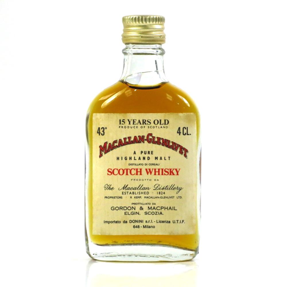 Macallan 15 Year Old Gordon and MacPhail Miniature 4cl 1970s / Donini Import