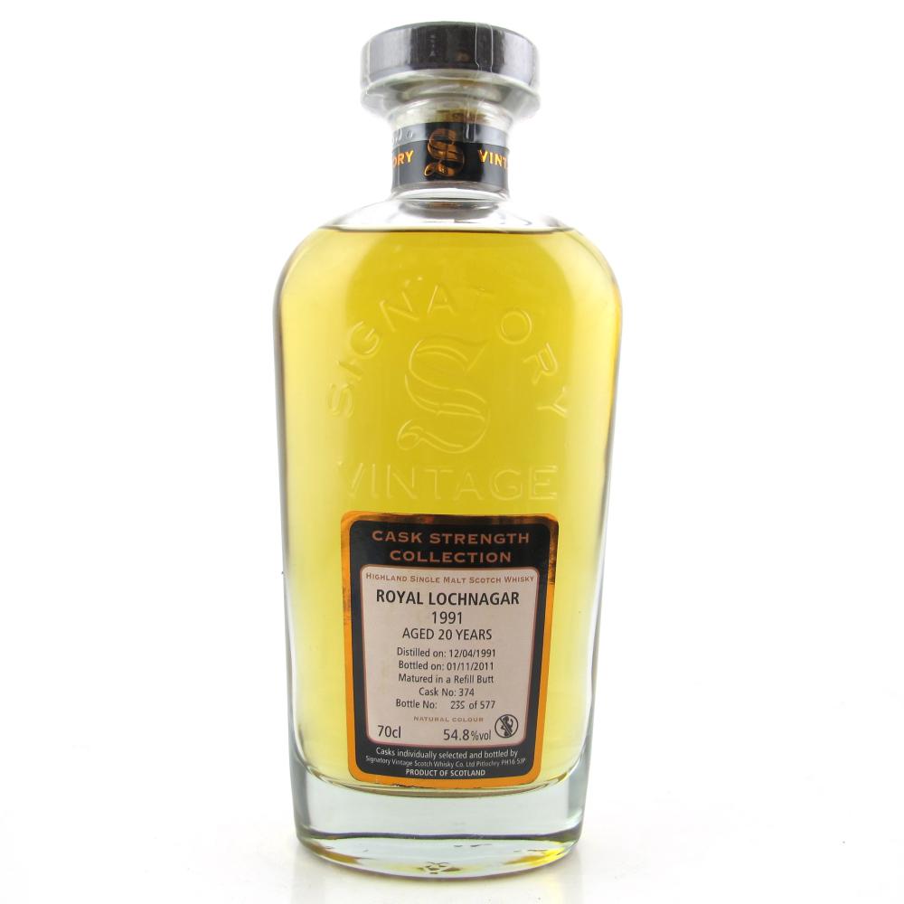 Royal  Lochnagar 1991 Signatory Vintage 20 Year Old Cask Strength