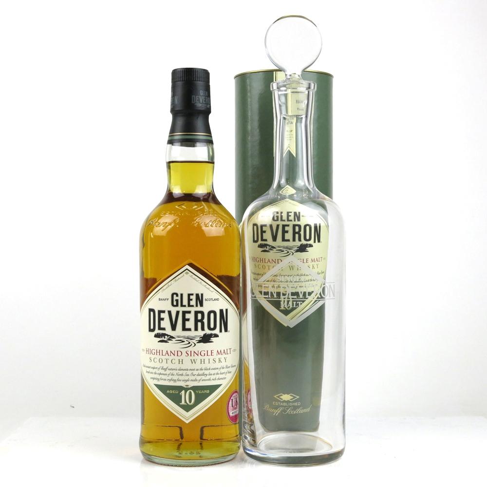 Glen Deveron 10 Year Old / Including Baccarat Decanter & Stopper