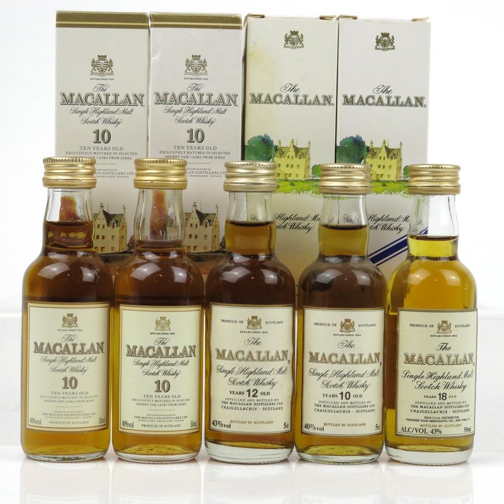 Macallan Miniature Selection / Including 18 Year Old 5 x 5cl