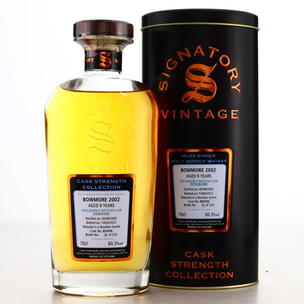 Bowmore 2002 Signatory Vintage 9 Year Old Cask Strength / Denmark
