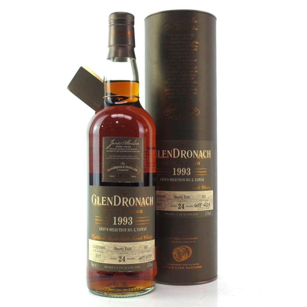 Glendronach 1993 Single Cask 24 Year Old #407 / Andy's Selection No.2, Taiwan