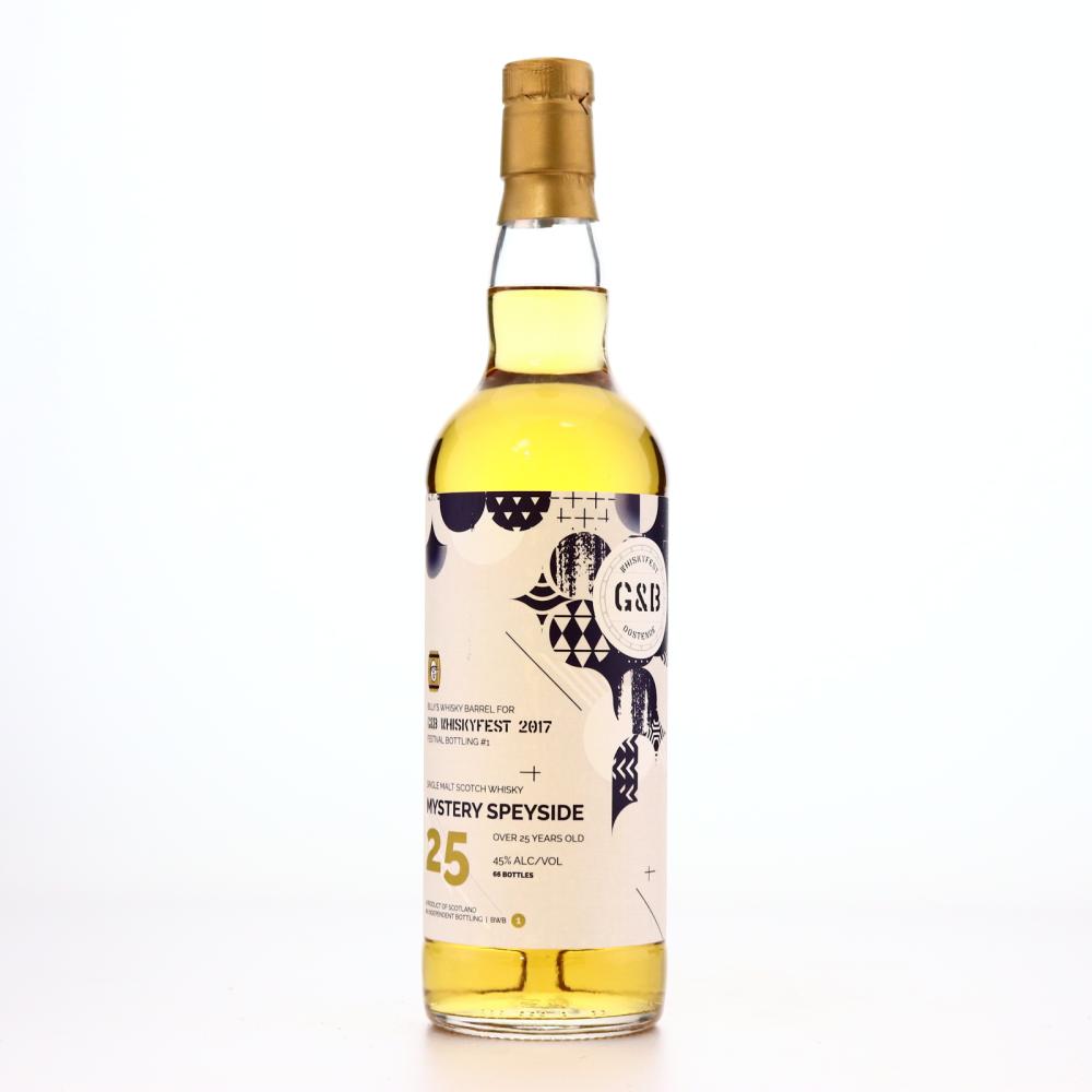 Speyside Single Malt 25 Year Old Billy's Whisky Barrel / G&B Whiskyfest 2017